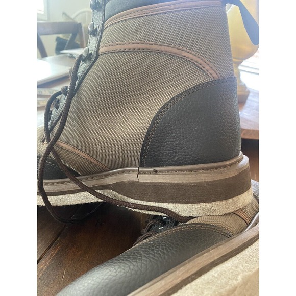 Dan Bailey Adventurer Men’s Wading Fishing Boots Shoes Sz 9 Green/Brown Lace-Up - Picture 6 of 9
